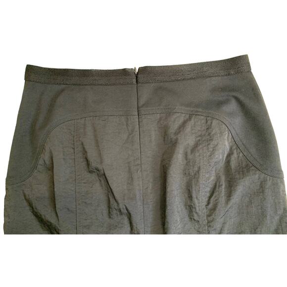 Simply Vera Wang Mini Skirt Black Nylon Elastic waist Back Zip closure women's 8 - Picture 3 of 5